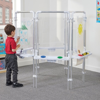 6 Sided Children's Easel + 6 Clear Boards