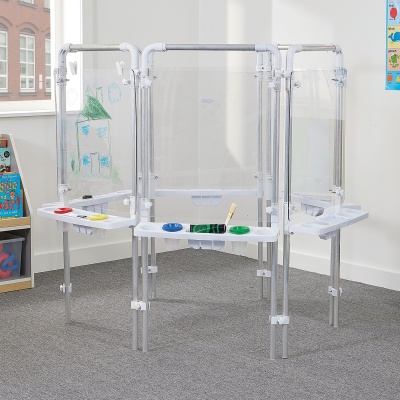 6 Sided Children's Easel + 6 Clear Boards