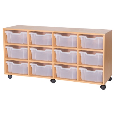 6 High Quad Column Tray Storage (12 Deep Trays)