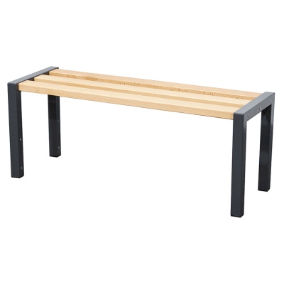 Single Sided Cloakroom Bench - Black