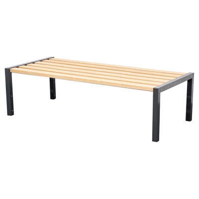 Double Sided Cloakroom Bench - Black