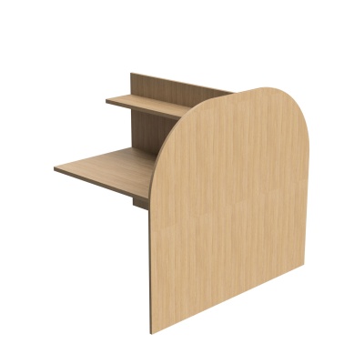 Universal ''Curve'' Double Sided Study Carrel - Add On