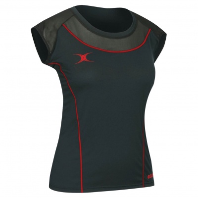 Gilbert Vixen Netball Top - Black/Red