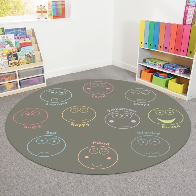 Classroom Emotions Round Rug