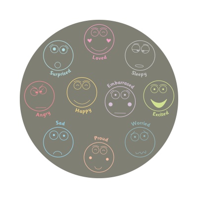 Classroom Emotions Round Rug