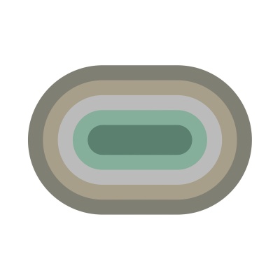 Classroom Oval Runway Scandi Rug