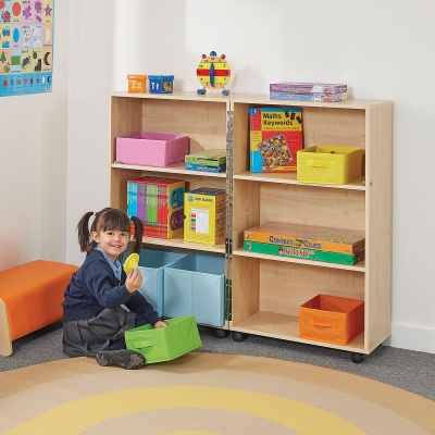 Maple Mobile Fold Away Bookcase