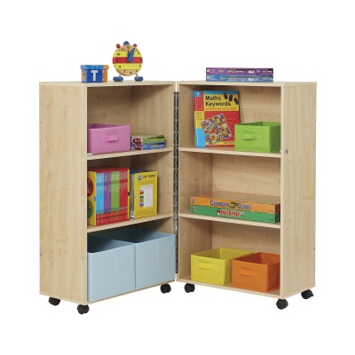 Maple Mobile Fold Away Bookcase