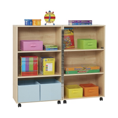 Maple Mobile Fold Away Bookcase