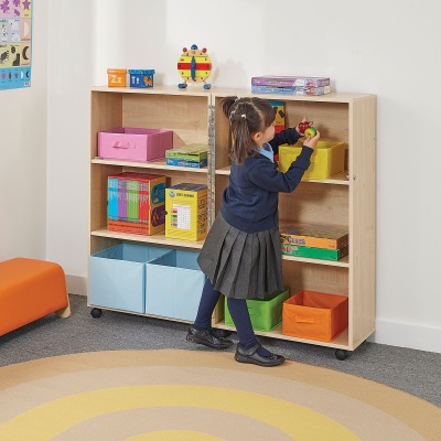 Maple Mobile Fold Away Bookcase