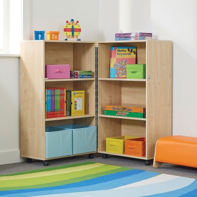 Maple Mobile Fold Away Bookcase