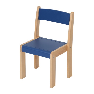 Children's Wooden Stacking Children's Chair - Mixed Colours (Pack of 4)