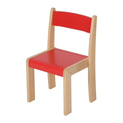 Children's Wooden Stacking Children's Chair - Mixed Colours (Pack of 4)