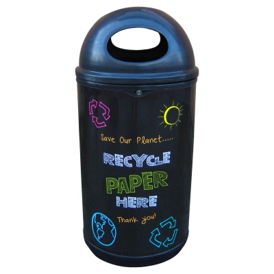 Classic Recycling Bin with Blackboard Graphics