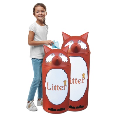 Fox School Litter Bin