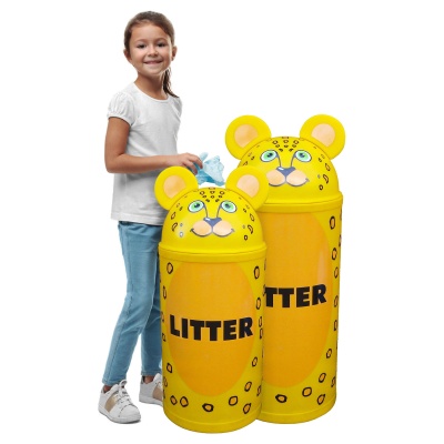 Leopard School Litter Bin