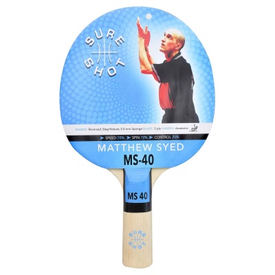 Sure Shot Matthew Syed 40 Table Tennis Bat