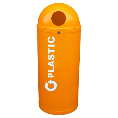 Slimline Classic Recycling Bin with White Messaging 52 Litre