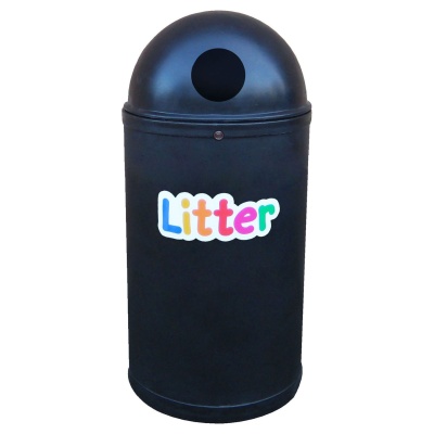 Slimline Classic Micro Litter Bin with Litter Wording 42 Litre