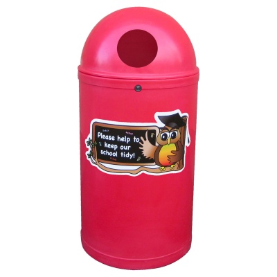 Slimline Classic Micro Litter Bin + Tidy Owl Graphic 42 Litre