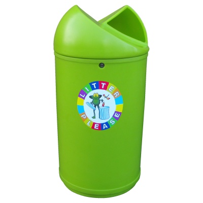 Twist Litter Bin with Frog Logo 90 Litre