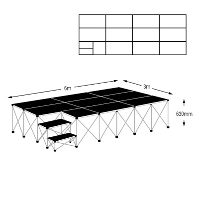 Gopak Ultralight Conference Stage Heavy-Duty Vinyl