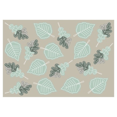 Abstract Leaf Classroom Rug