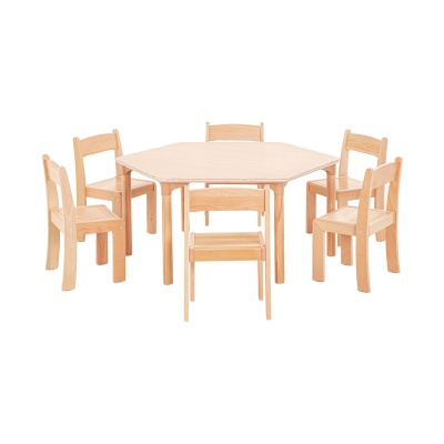 Children's Beechwood Hexagon Table