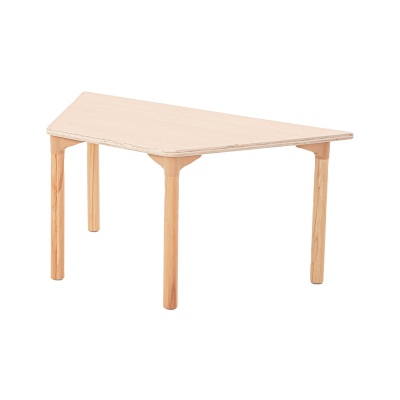 Children's Beechwood Trapezoid Table