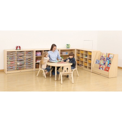 Elegant Classroom Cabinet (16 Small & 4 Large Trays)