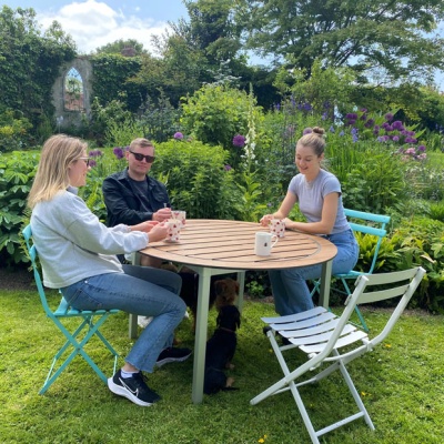 Enviro Slatted Top Outdoor Round Table