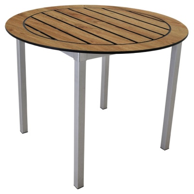 Enviro Slatted Top Outdoor Round Table