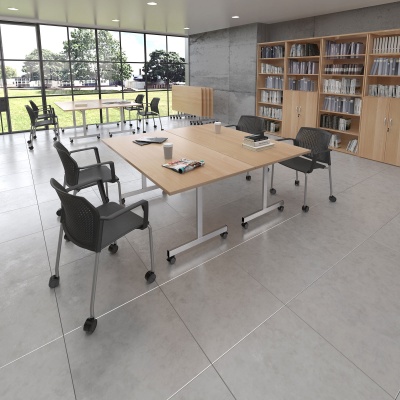 Semi Circular Fliptop Meeting Table