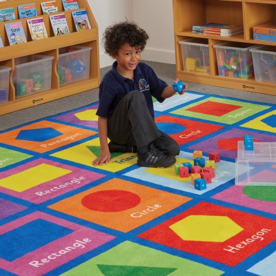 Large Shapes Learning Rug