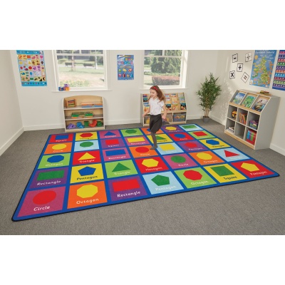 Large Shapes Learning Rug