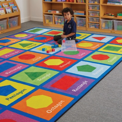 Large Shapes Learning Rug