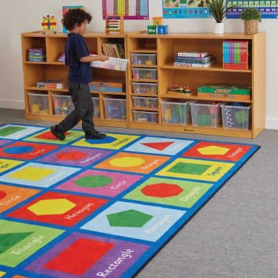 Large Shapes Learning Rug