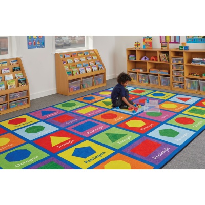 Large Shapes Learning Rug