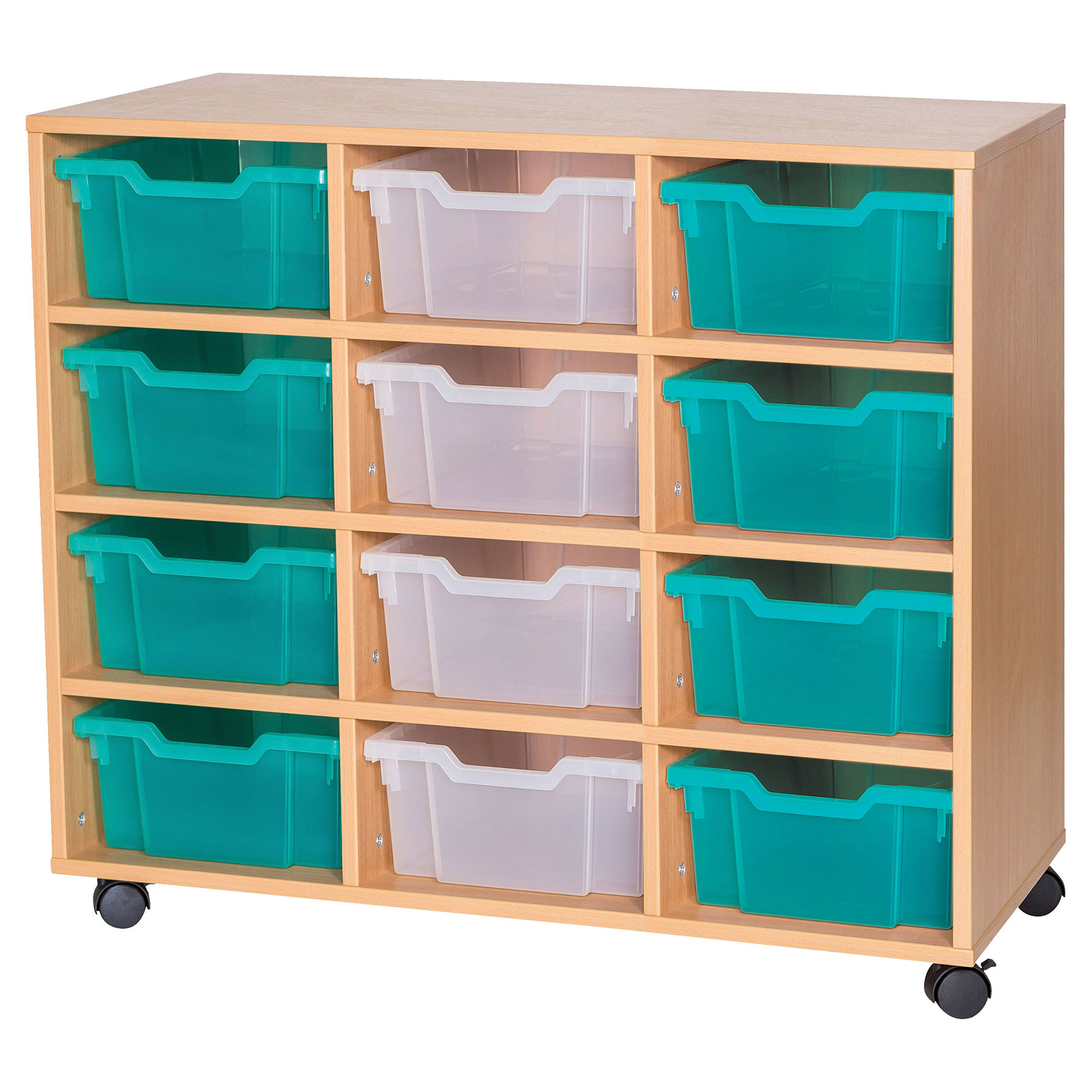 8 High Triple Column Tray Storage (12 Deep Trays)