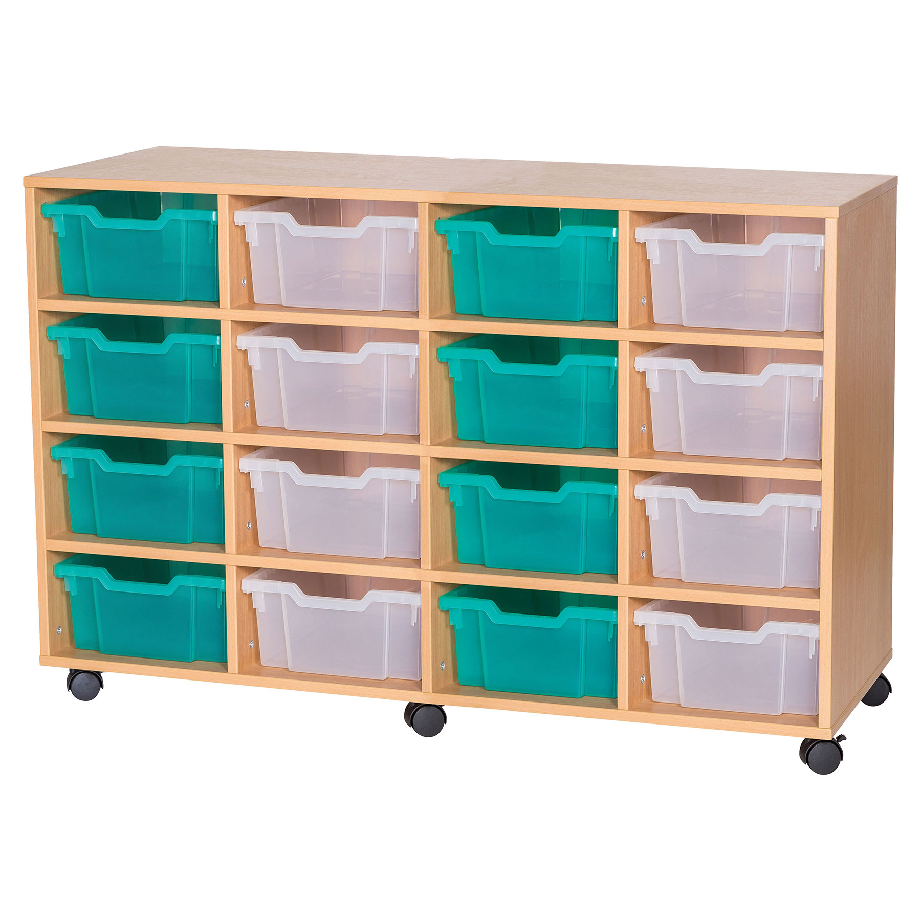 8 High Quad Column Tray Storage (16 Deep Trays)