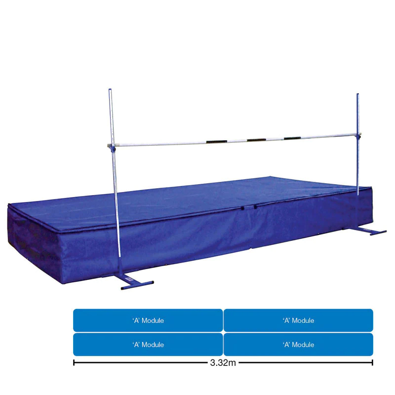 Junior School High Jump Landing Area With Wear Sheet Only, 2.5m x 3.32m x 560mm