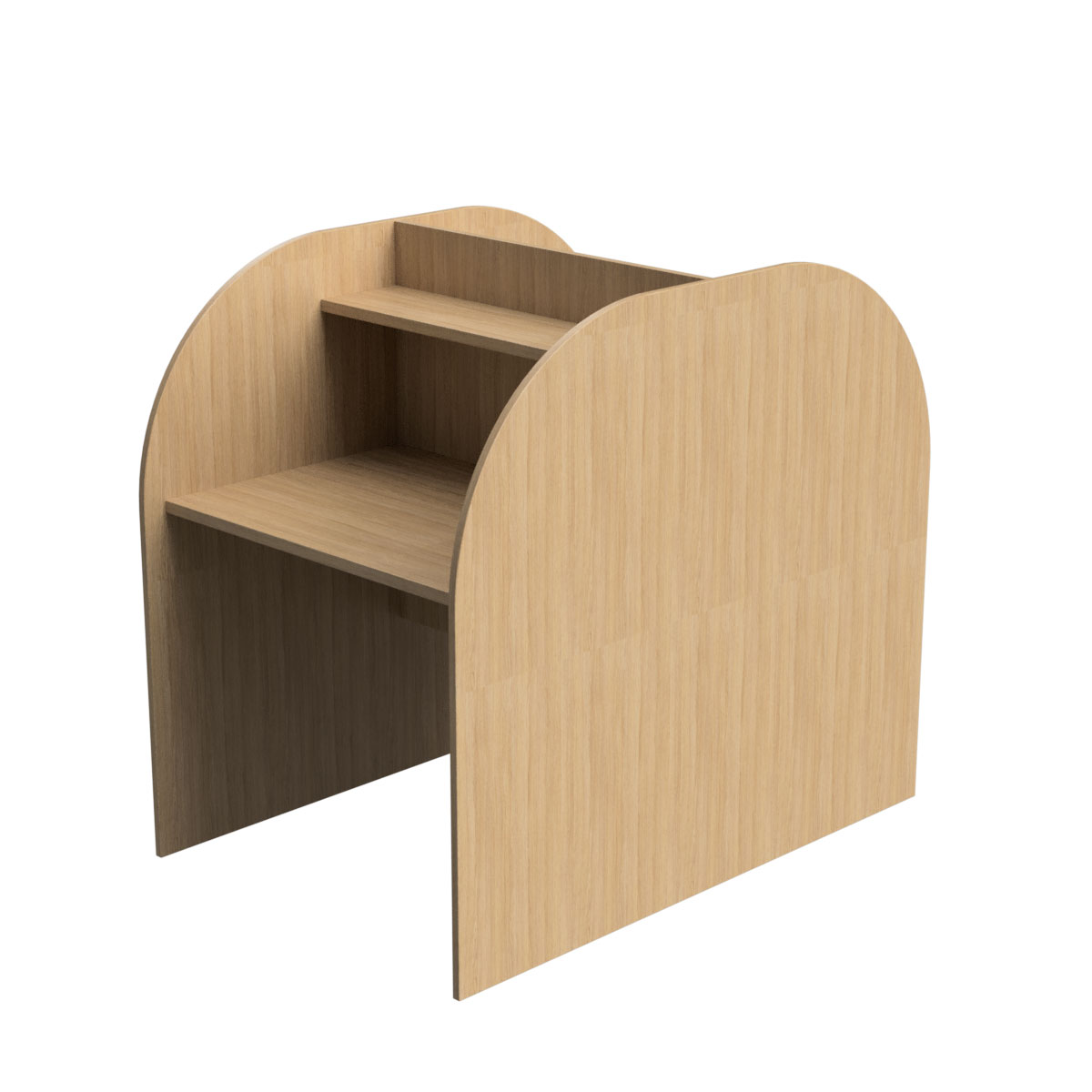 Universal ''Curve'' Double Sided Study Carrel