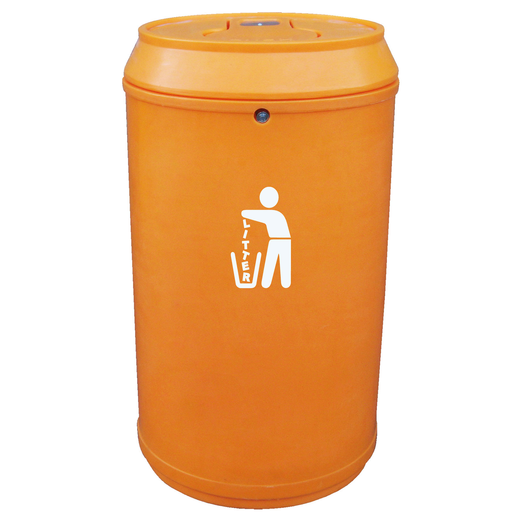 Drinks Can Litter Bin With Push Top Lid