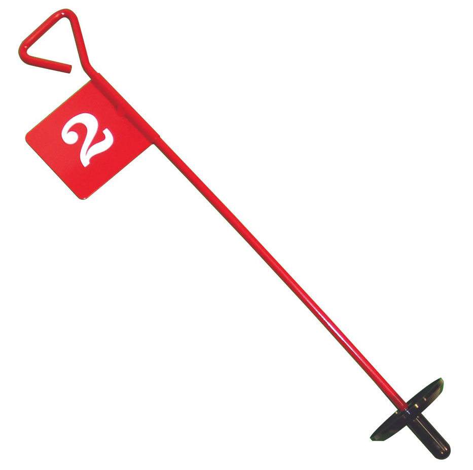 Back Saver Type Metal Golf Flags Numbered 1-9