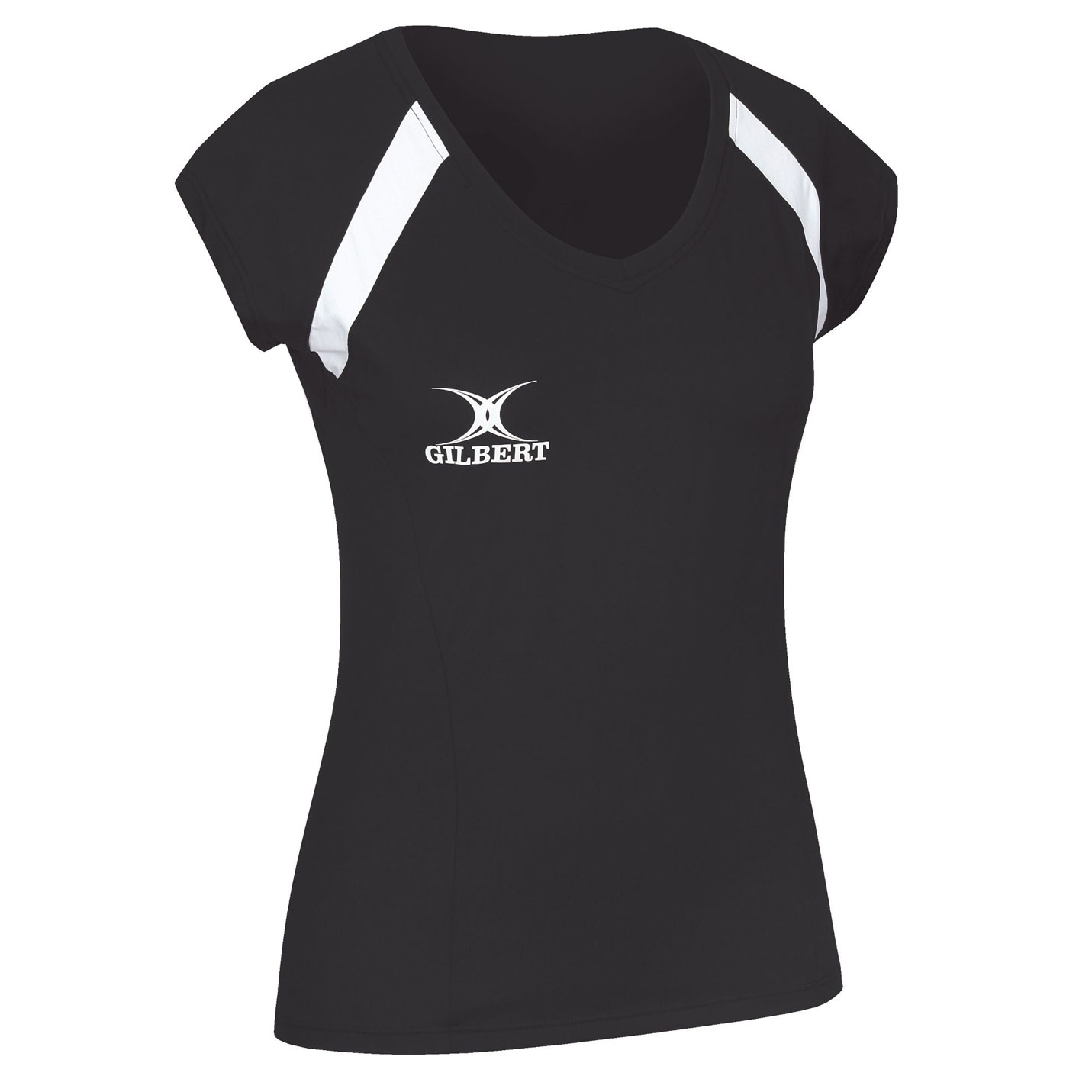 Gilbert Helix Netball Top - Black