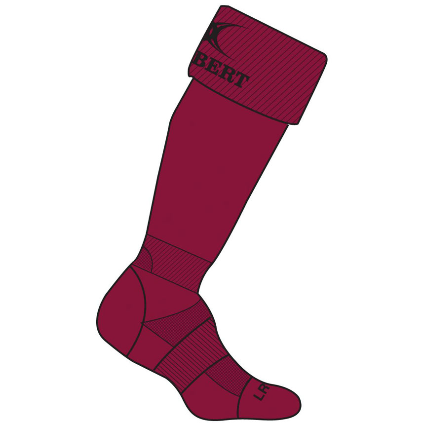 Gilbert Kryten II Rugby Socks - Maroon