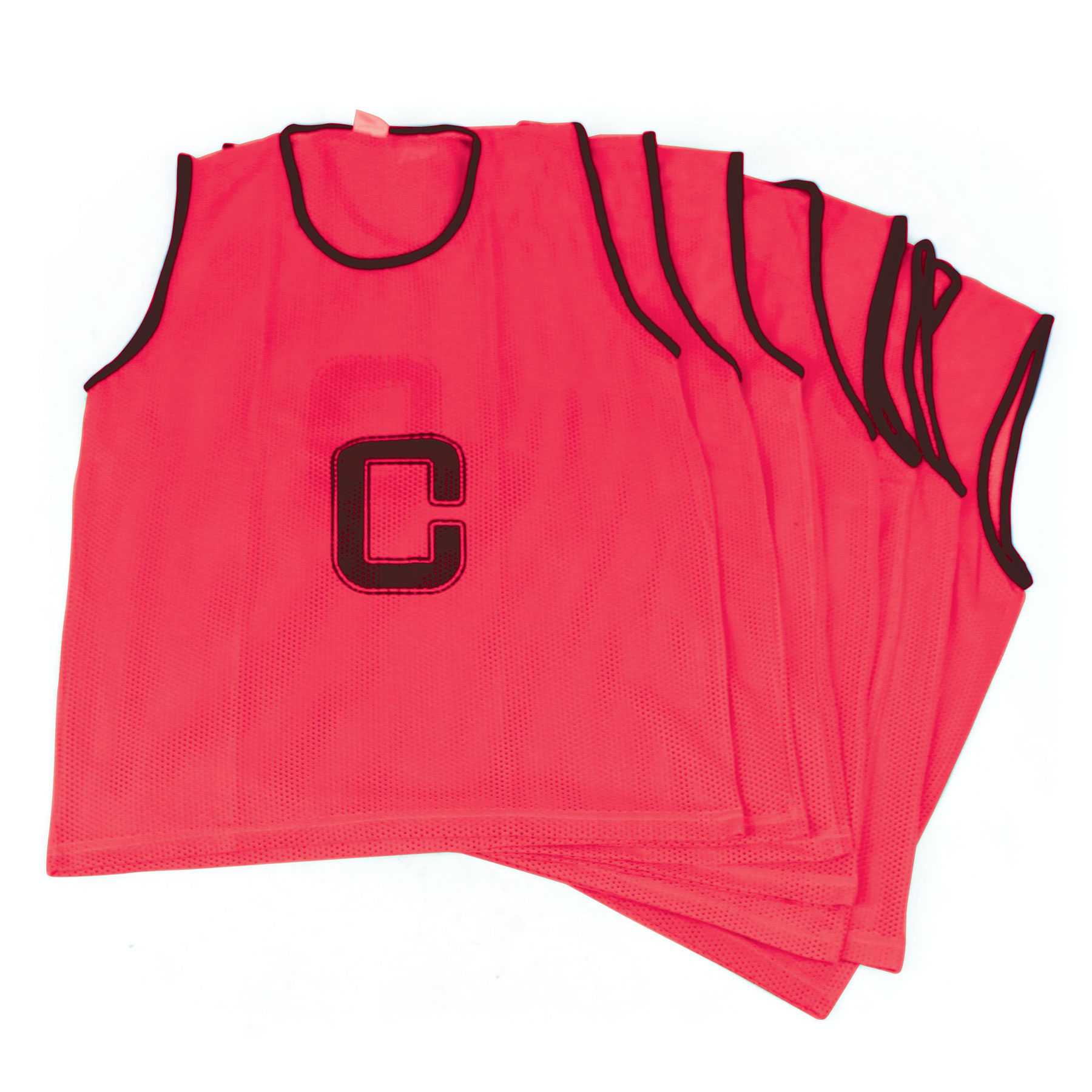 Mesh Netball Bib Set - Red, Set Of 7