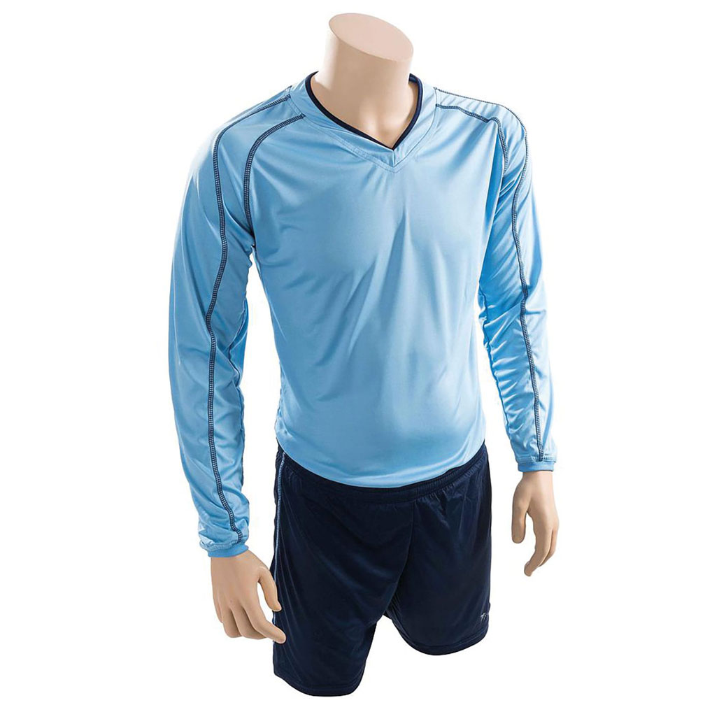 Precision Marseille Shirt & Short Set - Sky/Navy Blue