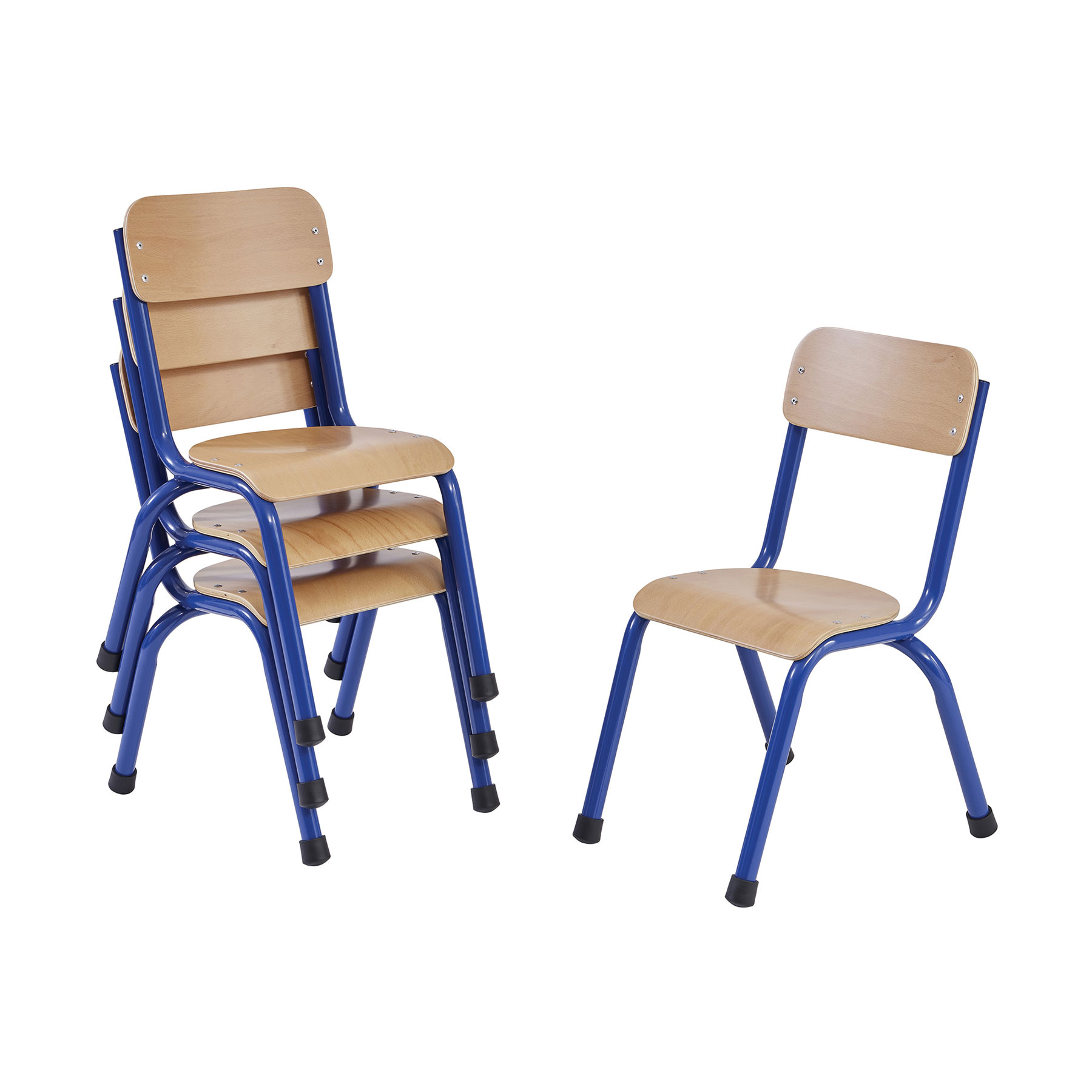 Milan Wood Seat Classroom Chair (Pack of 4)