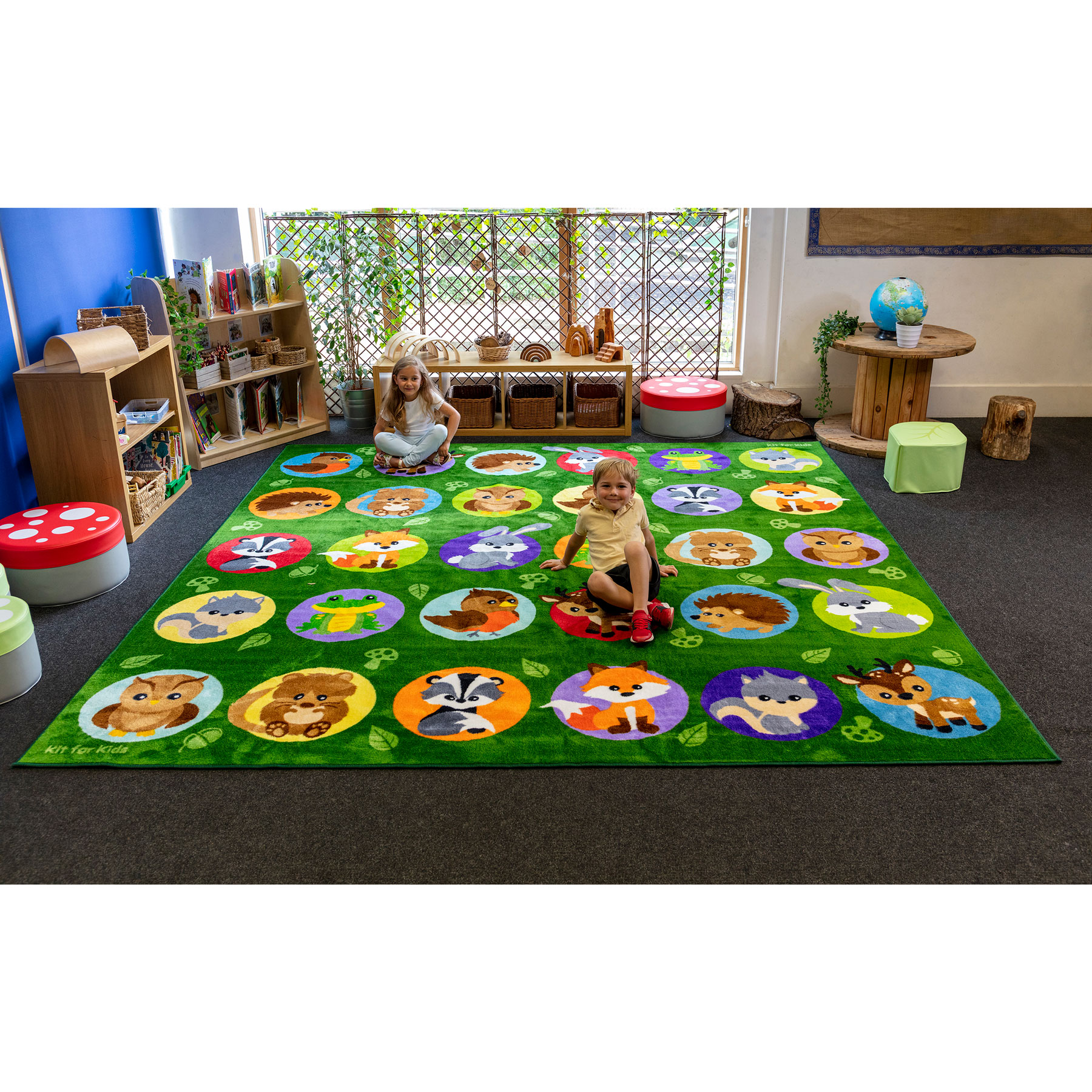 Woodland Animal Placement Carpet | theClassroom.co